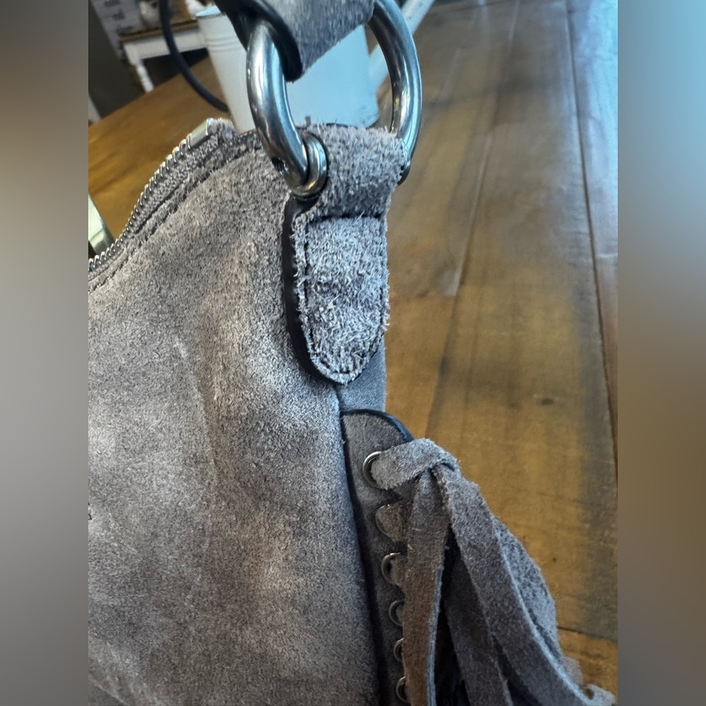 Michael Kors Fringe Crossbody in Suede with Zipper - Picture 10 of 15